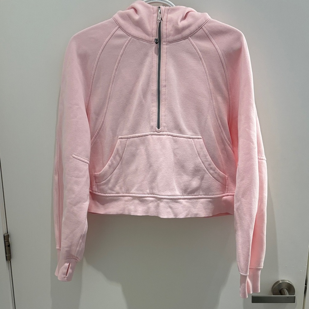 Lululemon Strawberry Milkshake Scuba Quarter Zip Hoodie